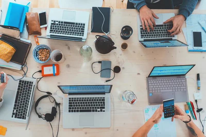 Family working and streaming from home