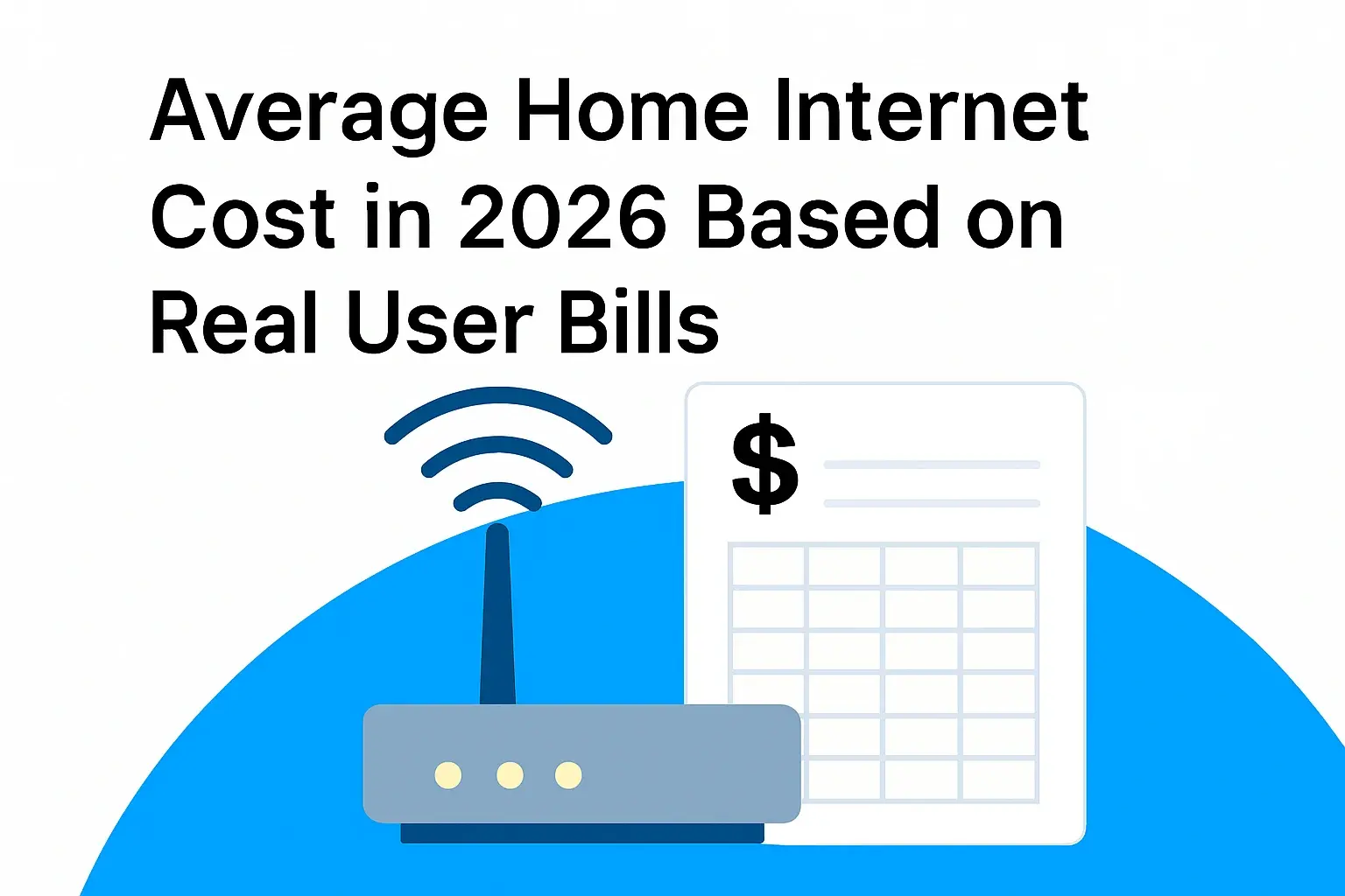 Average Home Internet Cost in 2026 — Based on Real User Bills