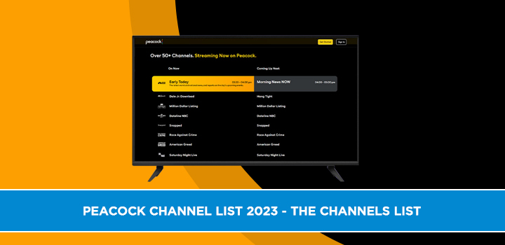 Peacock Channel List 2023 - The Channels List