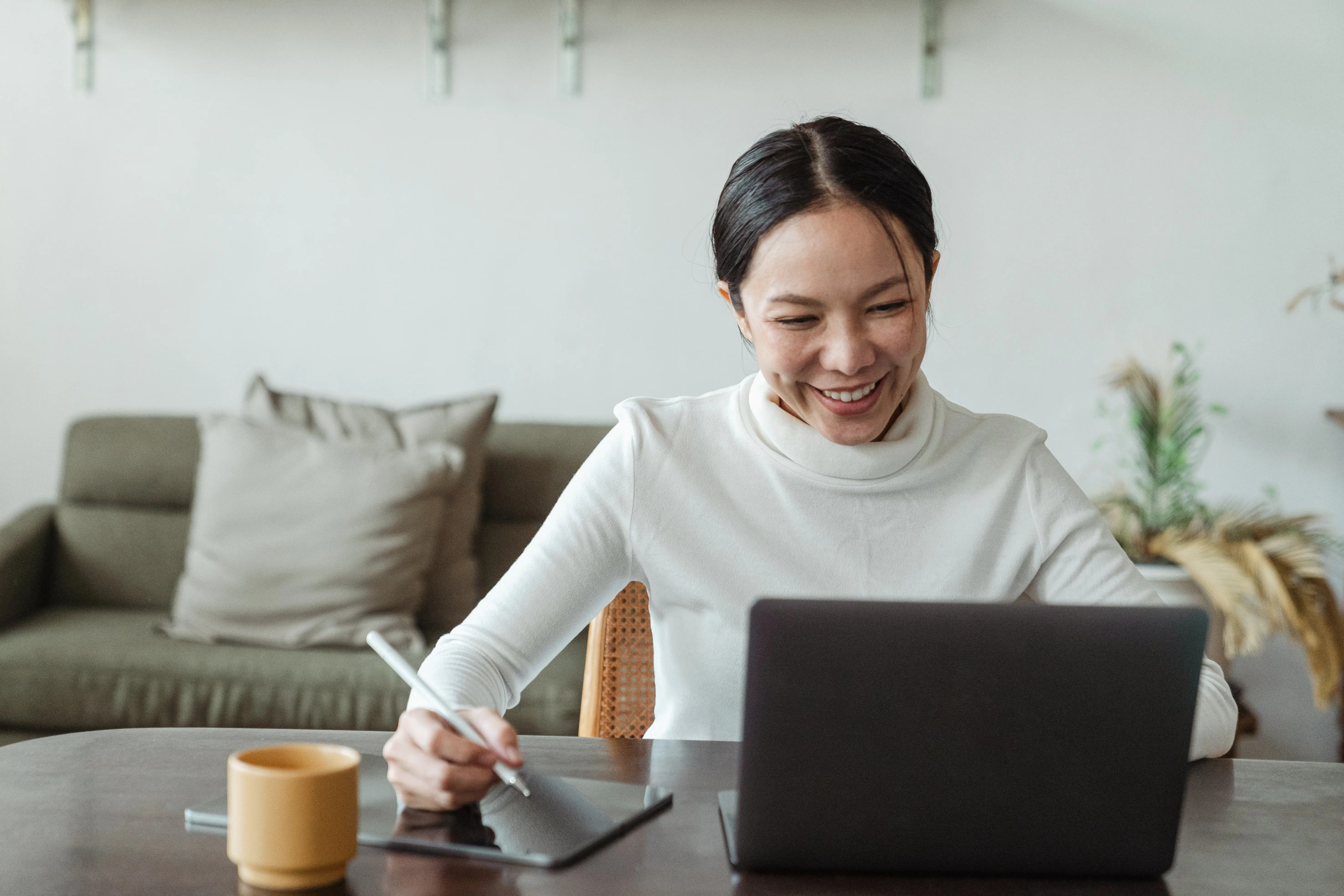 Remote Worker enjoying fast home internet