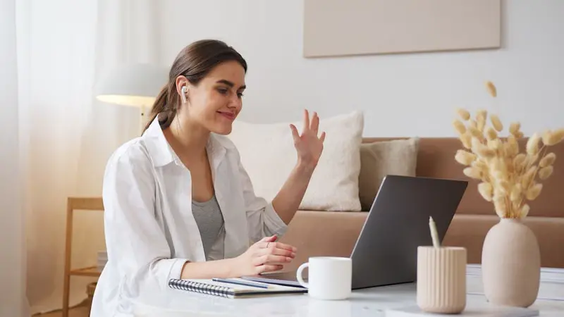 Student enjoying fast home internet
